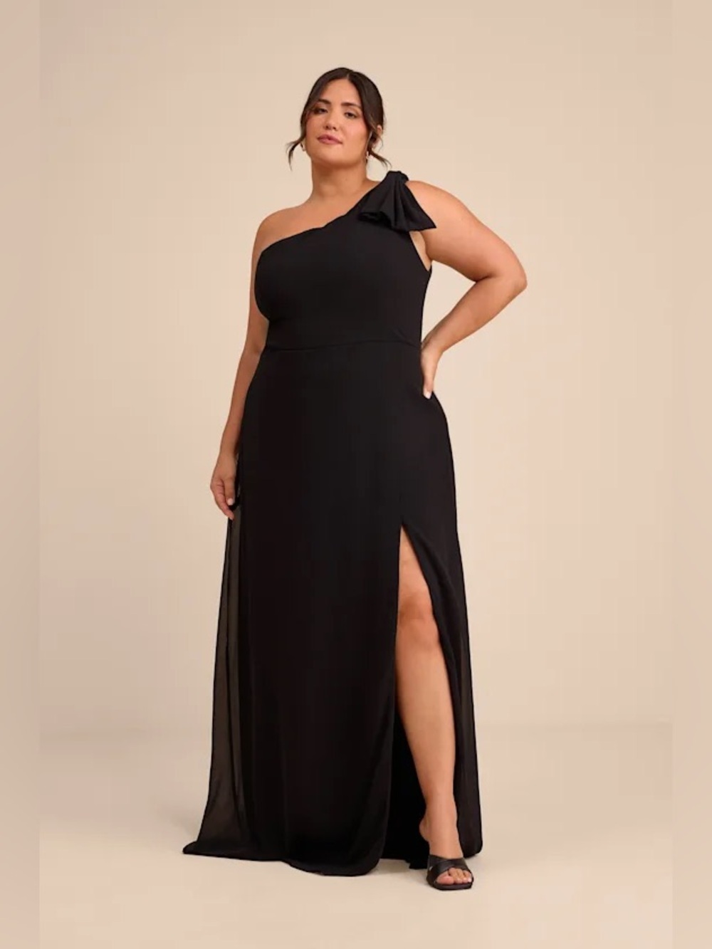 Lulus Simply Brilliant Black One-Shoulder Bow Maxi Dress - Picture 5 of 10